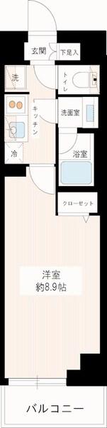 MAXIV平和台(1K/2階)の間取り写真