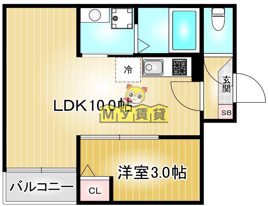 JACK ATSUTAKOSHINI(1LDK/1階)の間取り写真