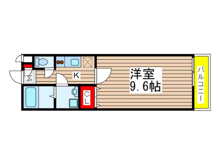 リブリ・検見川(1K/2階)の間取り写真
