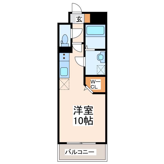 S-RESIDENCE熊本駅前(ワンルーム/10階)の間取り写真