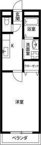 アンプルールリーブルさつき(1K/1階)の間取り写真