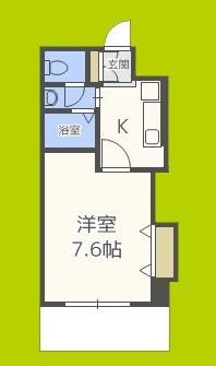 Mプラザ住吉公園弐番館(1K/8階)の間取り写真