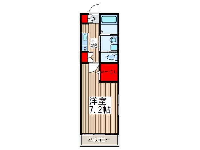 MIJAS KAWAGUCHI(1K/2階)の間取り写真