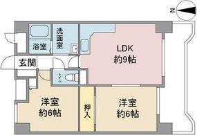 グランフィルドちくさ(2LDK/2階)の間取り写真