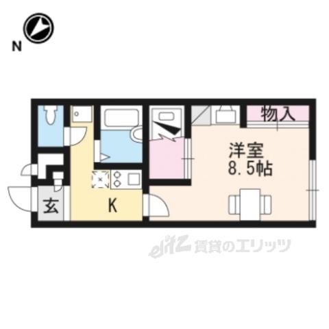 レオパレス水口(1K/1階)の間取り写真