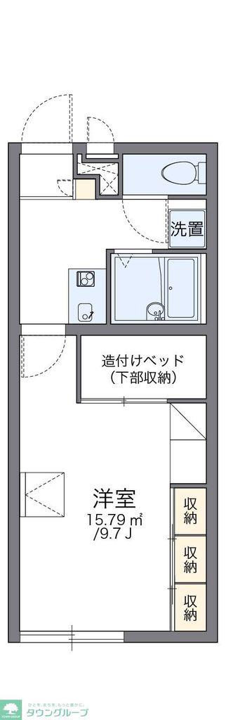 レオパレス一本杉(1K/1階)の間取り写真