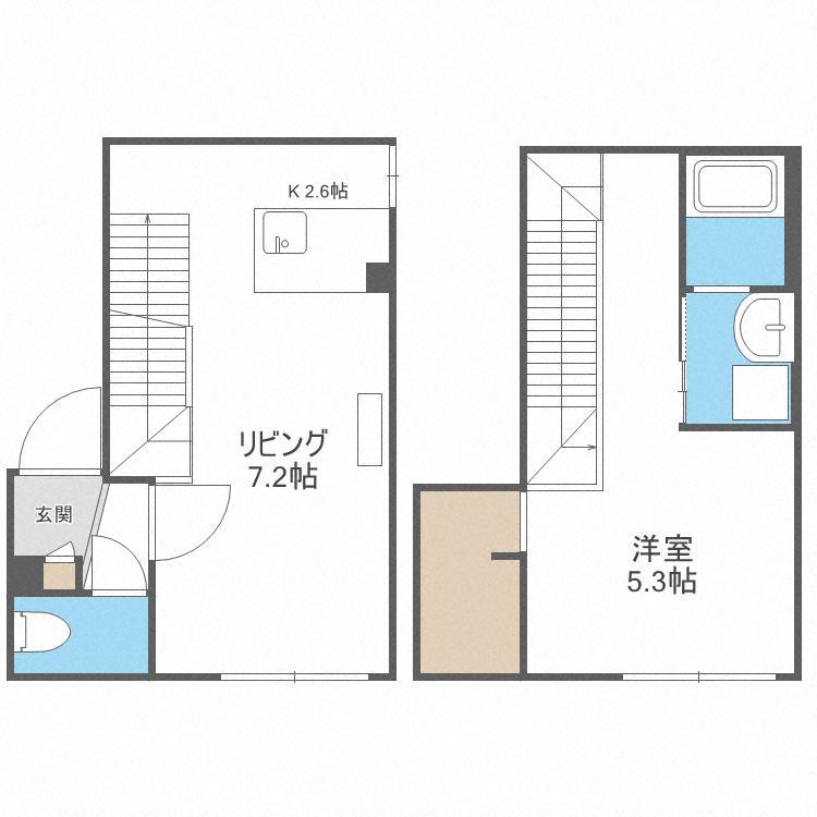 グランメール RA・N23(1LDK/3階)の間取り写真