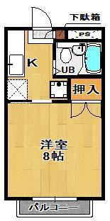 PAL壱番館(1K/1階)の間取り写真