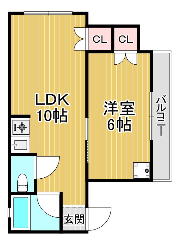 ハイム510(1LDK/2階)の間取り写真