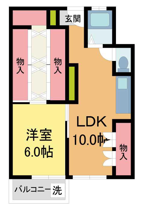 宝塚第5コーポラス(1LDK/1階)の間取り写真