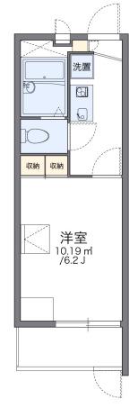 レオパレスカワキタ(1K/2階)の間取り写真