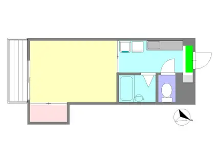 フローラみずき(1K/3階)の間取り写真