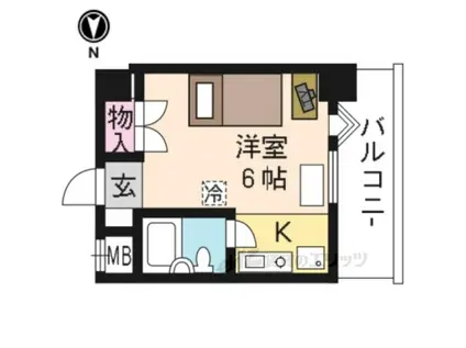 エリッツ10(1K/2階)の間取り写真