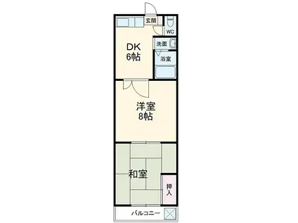 ルーセントヒルズ(2DK/3階)の間取り写真