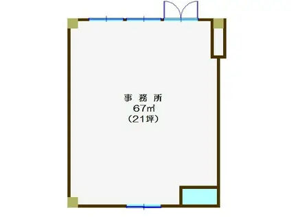 マンション赤坂(1K/1階)の間取り写真