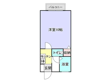 サンセットテラス(1K/2階)の間取り写真