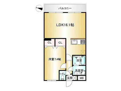 VORTEX SETA(1LDK/3階)の間取り写真