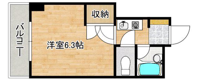 エステート24東雲(1K/5階)の間取り写真