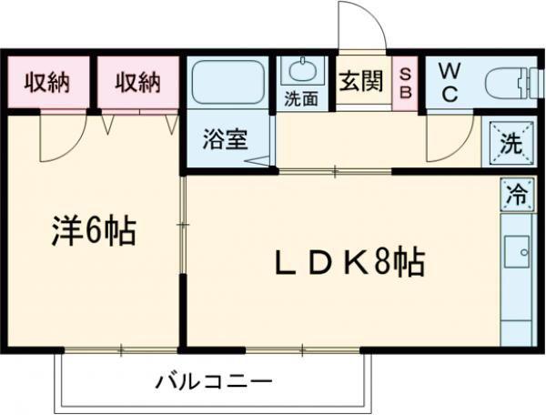 しゃらくホームズ(1LDK/1階)の間取り写真