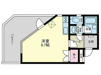 サンライズコーポ(ワンルーム/4階)の間取り写真