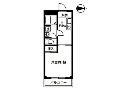 エステート・イマイ(1K/1階)の間取り写真