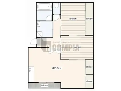 GLANZ(3DK/1階)の間取り写真