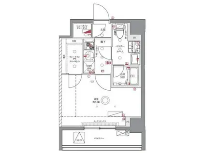 ユリカロゼAZ亀戸II(1K/2階)の間取り写真