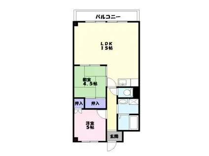 ファミーユ網干(2LDK/1階)の間取り写真