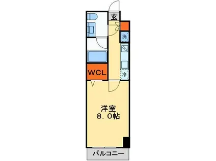ヌーベルメゾン三嘉(1K/10階)の間取り写真