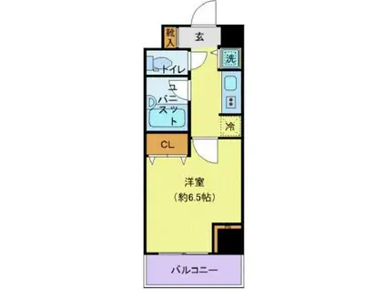 シンシア後楽園(1K/2階)の間取り写真