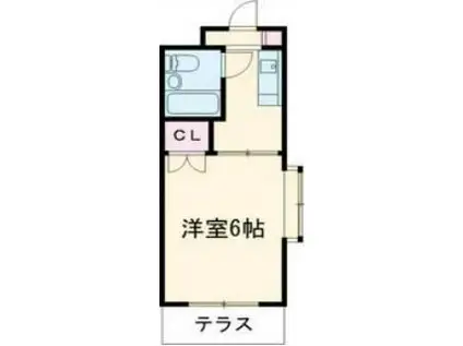 ハイタウン明大前(1K/1階)の間取り写真