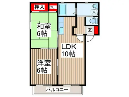 CEST LA VIE A(2LDK/2階)の間取り写真