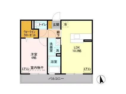 メゾン あい・あこ(1LDK/3階)の間取り写真