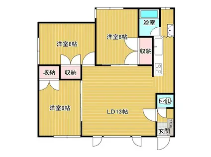 グランデ豊岡(3LDK/1階)の間取り写真