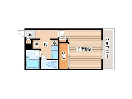 小島ビル(1K/5階)の間取り写真