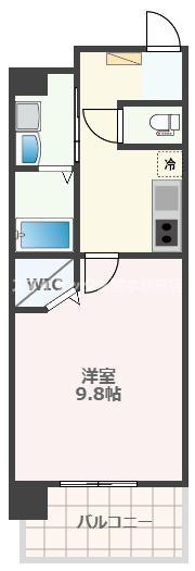 アルヴィータ新屋敷(1K/3階)の間取り写真