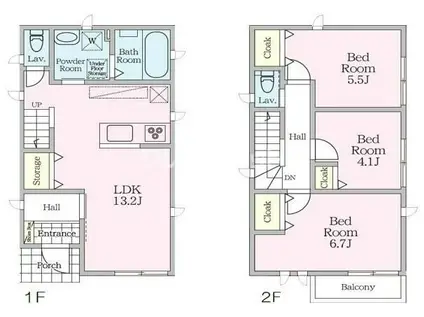 東寺尾六丁目戸建A(3LDK/1階)の間取り写真