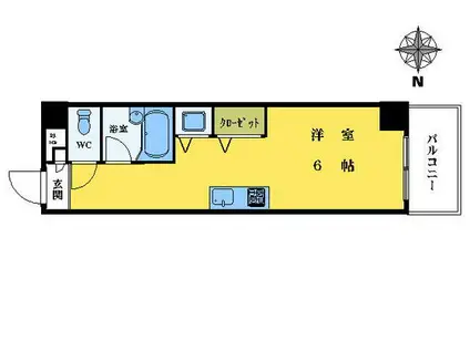 グローリス中野(ワンルーム/2階)の間取り写真