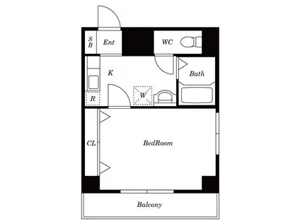 IZUMIIII(1K/5階)の間取り写真