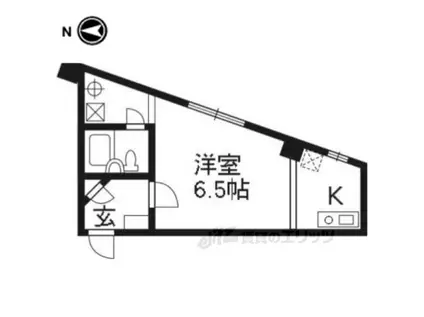 サイラスノーム京都(1K/4階)の間取り写真