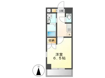 シュロスアービック(1K/6階)の間取り写真