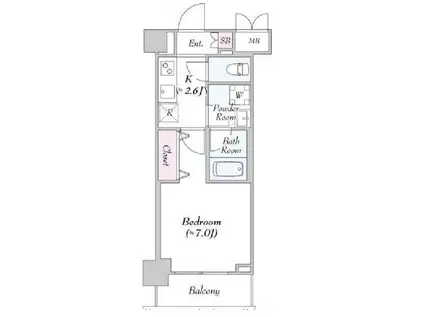 URBANLINK護国寺 アーバンリンク護国寺(1K/4階)の間取り写真