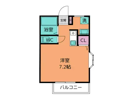 ハイツールナー(1K/1階)の間取り写真