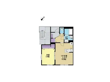 ソラーレ横浜反町(1LDK/1階)の間取り写真