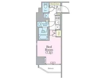 クレストコート蔵前レジデンス(1K/8階)の間取り写真