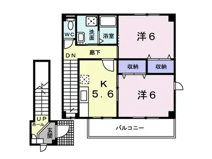 エテルノ21(2K/2階)の間取り写真