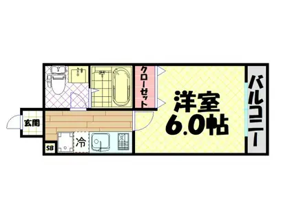 アドバンス難波ノエル(1K/3階)の間取り写真