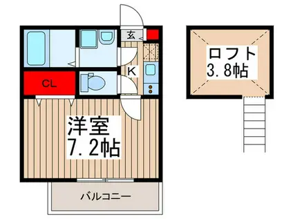 BESTSTAGEII(1K/3階)の間取り写真