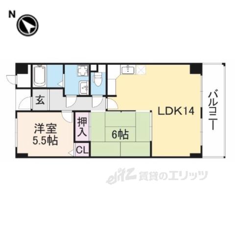 エスポワール三郷(2LDK/1階)の間取り写真