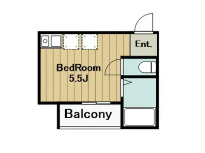 アンジュ清新(ワンルーム/3階)の間取り写真